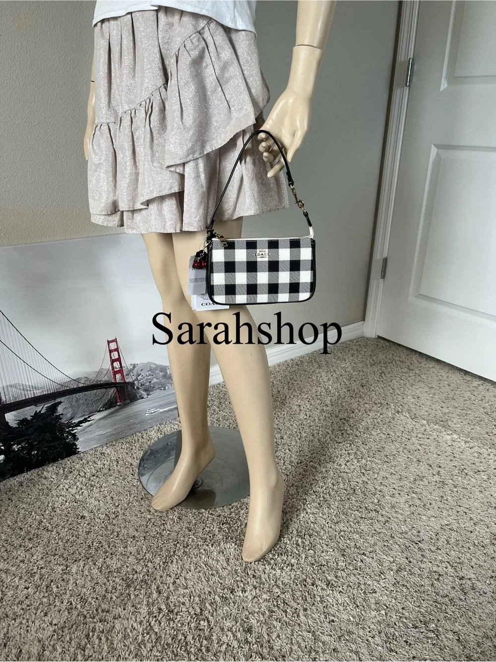 ✅Coach Nolita 19 With Gingham Print